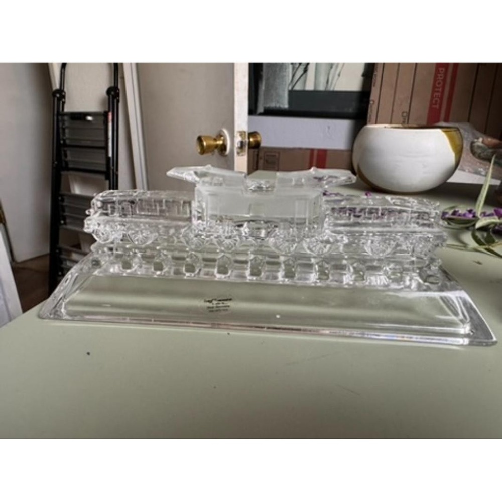 Vintage Hofbauer Crystal Orient Express Model Locomotive Figurine Desk Decor